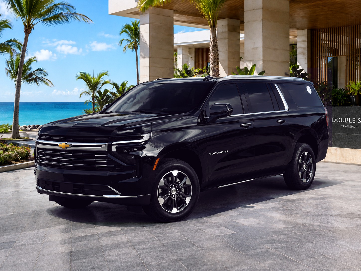Black Chevrolet Suburban from Double S Transport